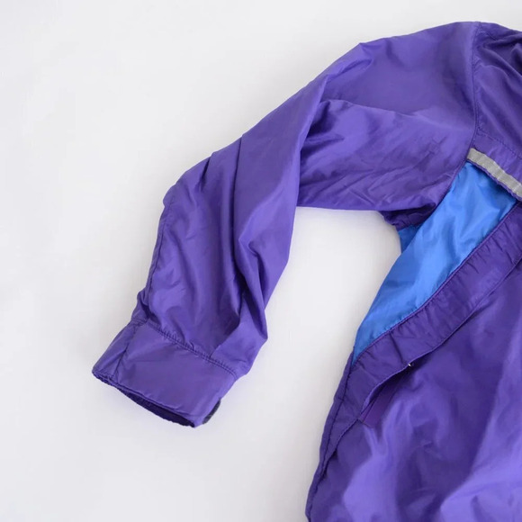 Vintage Banff Purple Gore-tex w Hidden Hood & Reflective Strips Windbreaker L - Picture 10 of 15